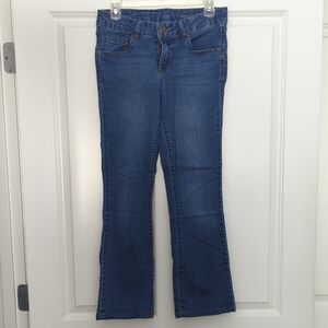 American Eagle Blue Flare Wide Leg Jeans